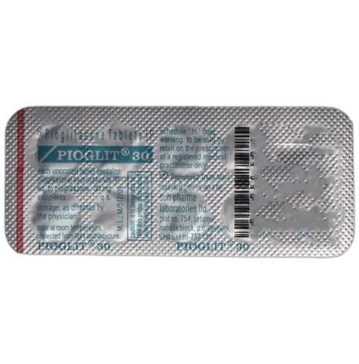 pioglit 30mg tablet 10's